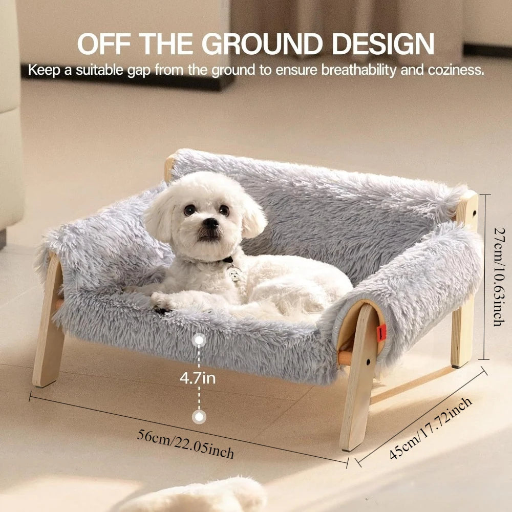 Raised Plush Pet Sofa Bed