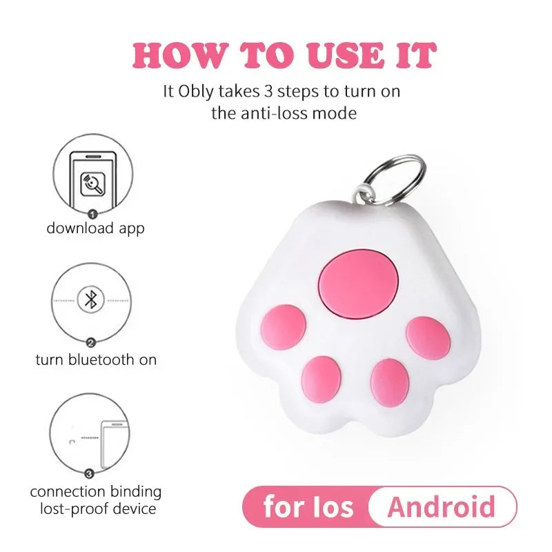 Mini Bluetooth Anti-Lost Tracker with Two-Way Finding for Pets, Keys & Bags