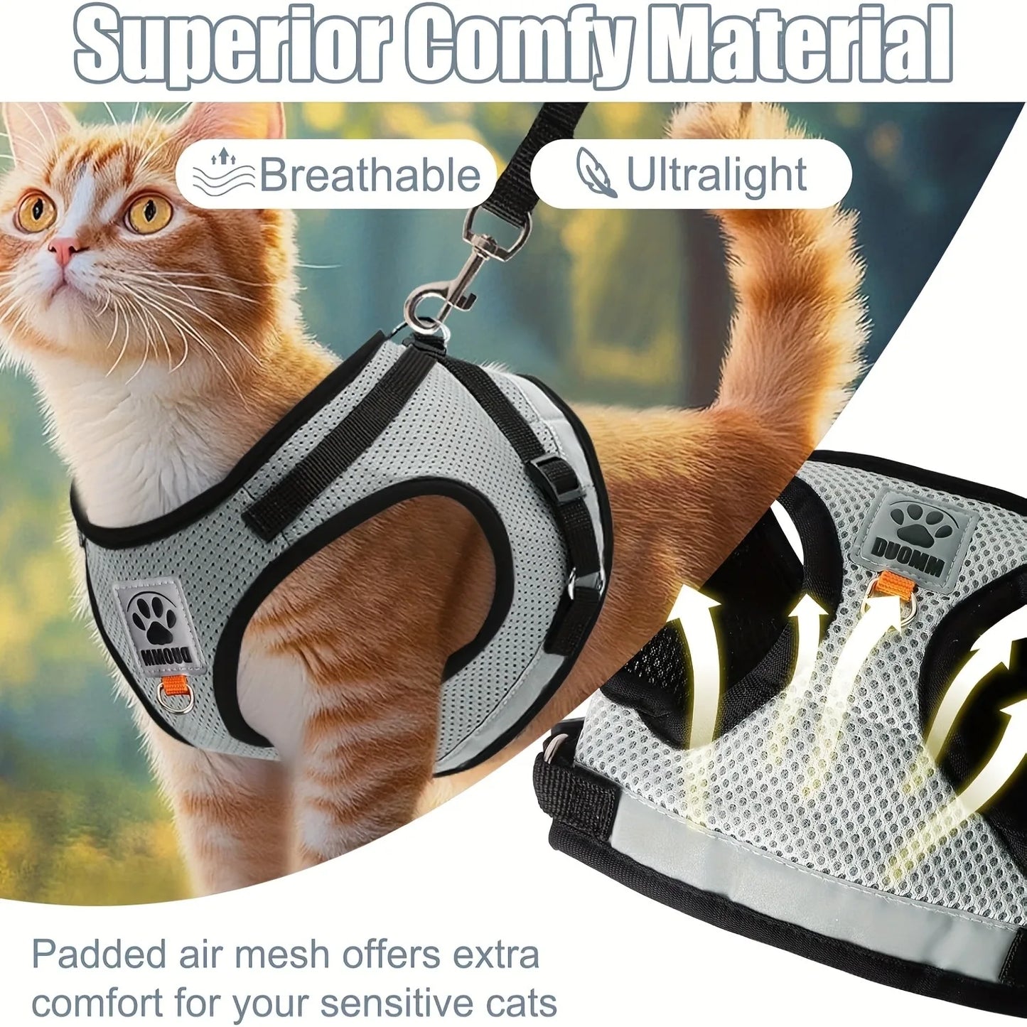 Cat Collar, Harness & Leash Set for Kittens