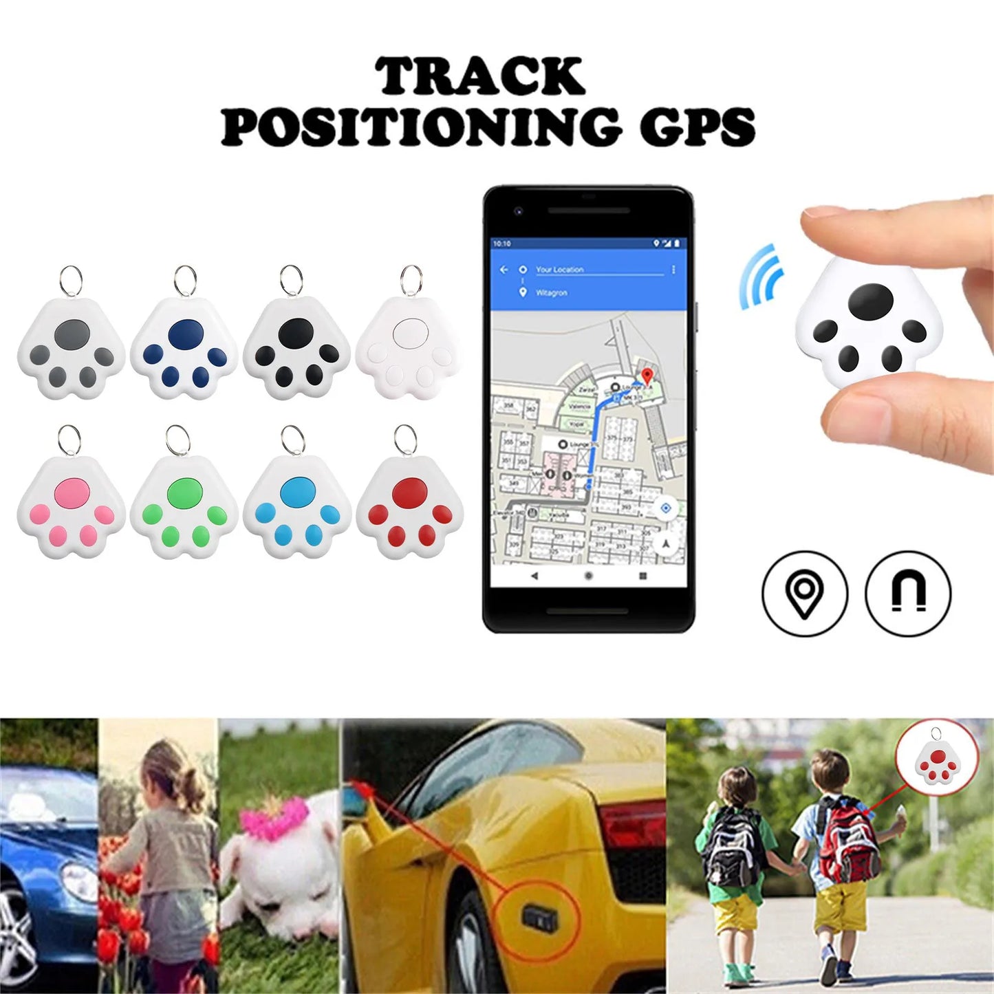 Dog Claw Bluetooth Anti-Lost Tracker Tag for Pets, Keys & Bags