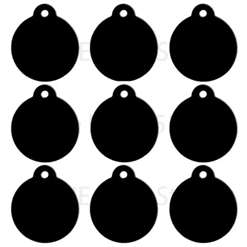 Personalised Laser-Engraved Pet ID Tags – Aluminium Round Pendants, Pack of 100
