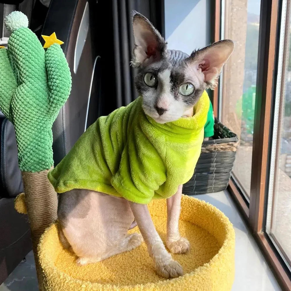 Fleece High Neck Cat Hoodie