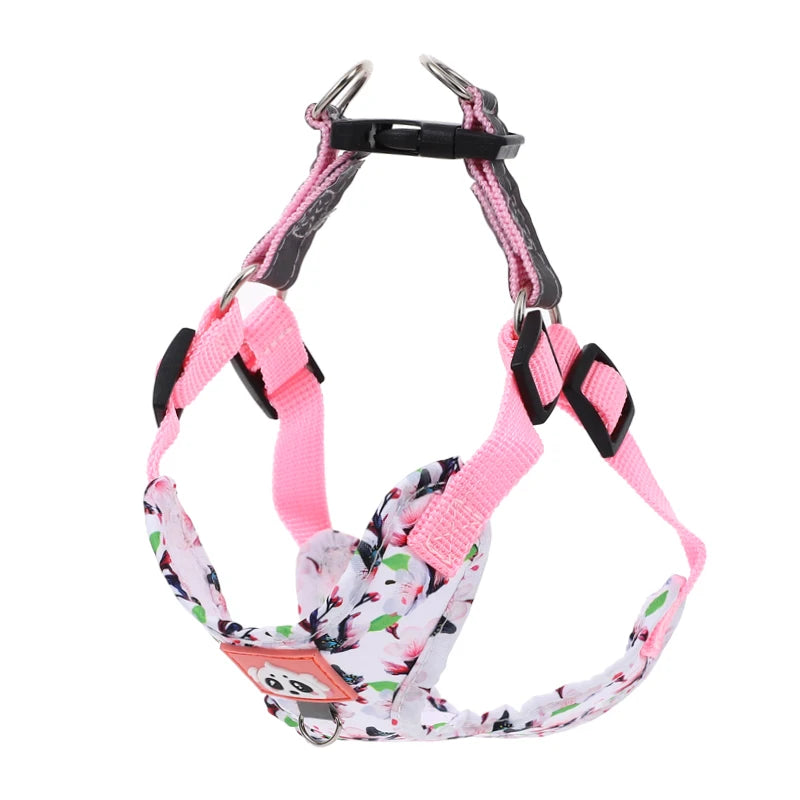 Adjustable Dog Harness & Leash Set with Reflective Strips