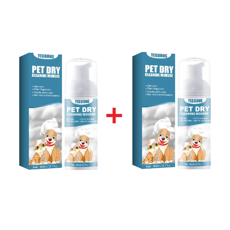 Waterless Pet Shampoo Foam Mousse — No Rinse Odour Control for Cats & Dogs