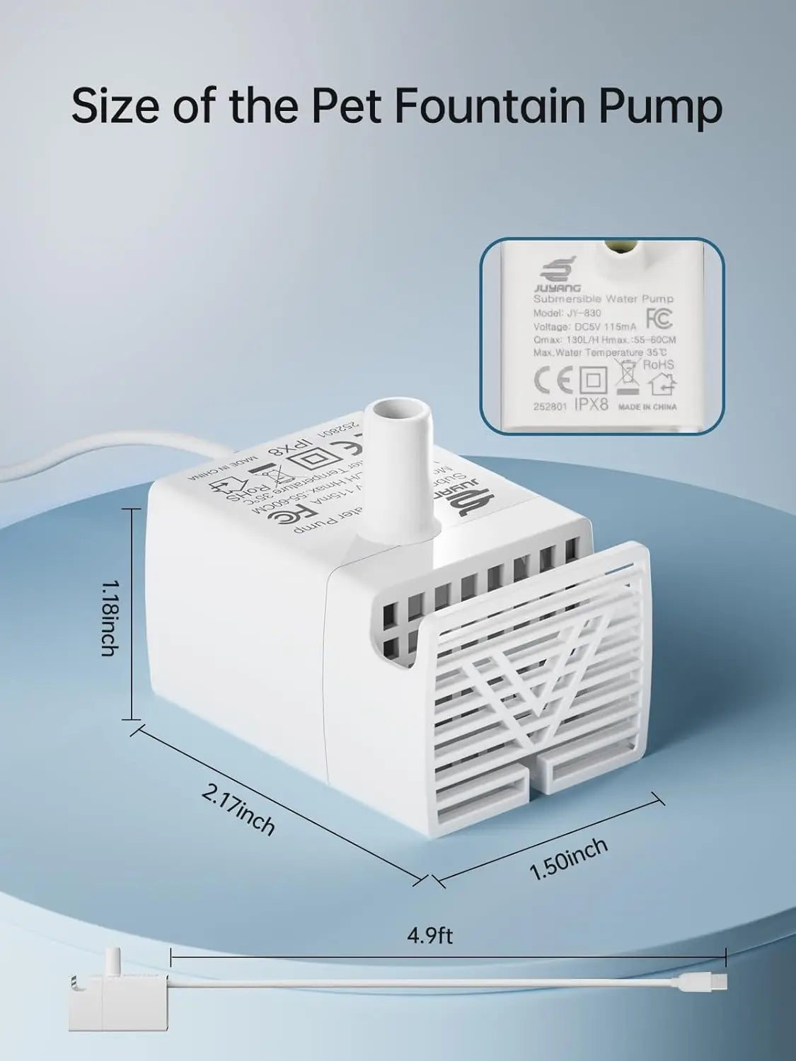 Ultra-Quiet Brushless Water Pump for Pet Fountain