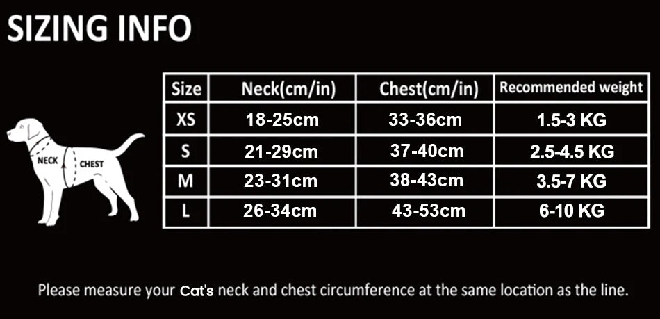 Reflective Cat Harness and Leash Set - Escape Proof, Adjustable Walking Harness