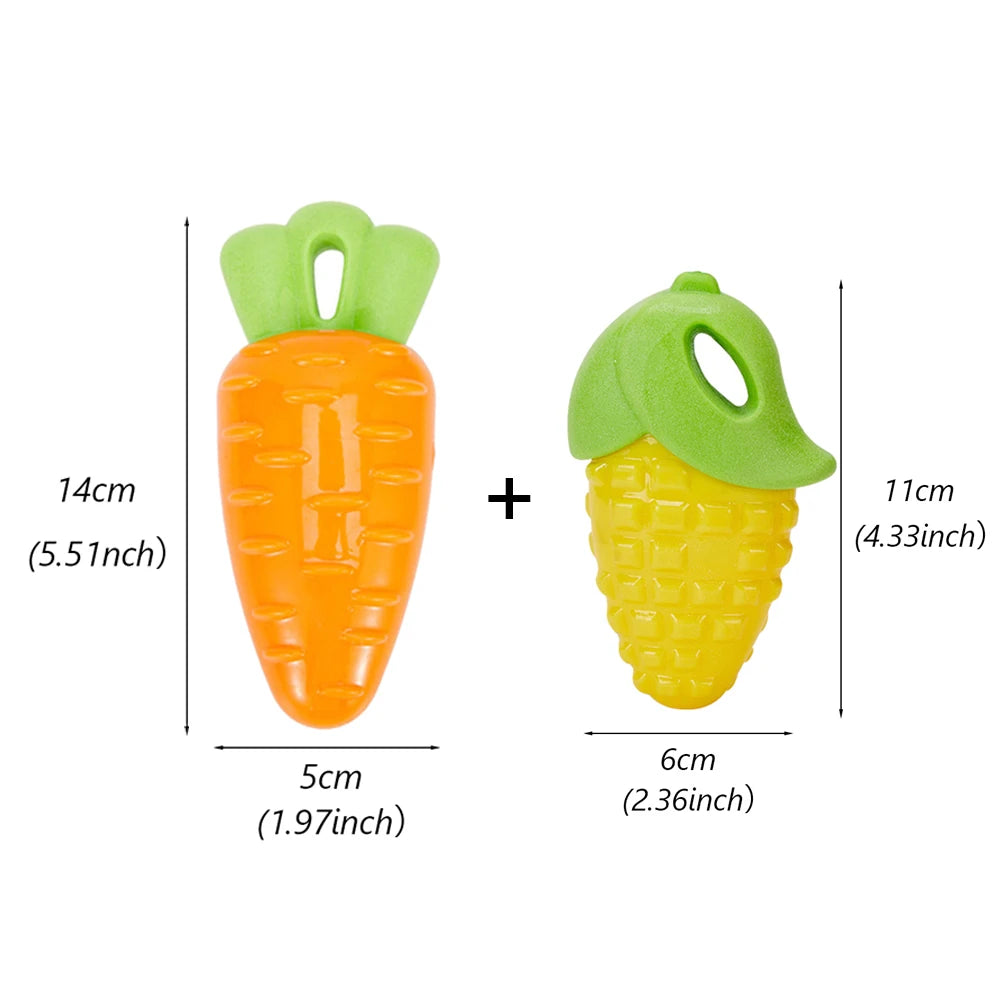 2Pcs/3Pcs Pet Chew Toys Fruit Vegetable Shapes with Squeaky for Small Medium Dogs Hot Sale Dog Accessories Juguetes Para Perros