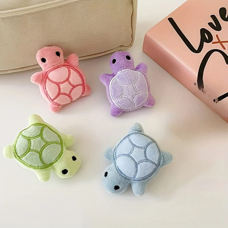 Jouet en peluche en forme de tortue couineur pour chien - Jouet de dentition doux pour petits chiens