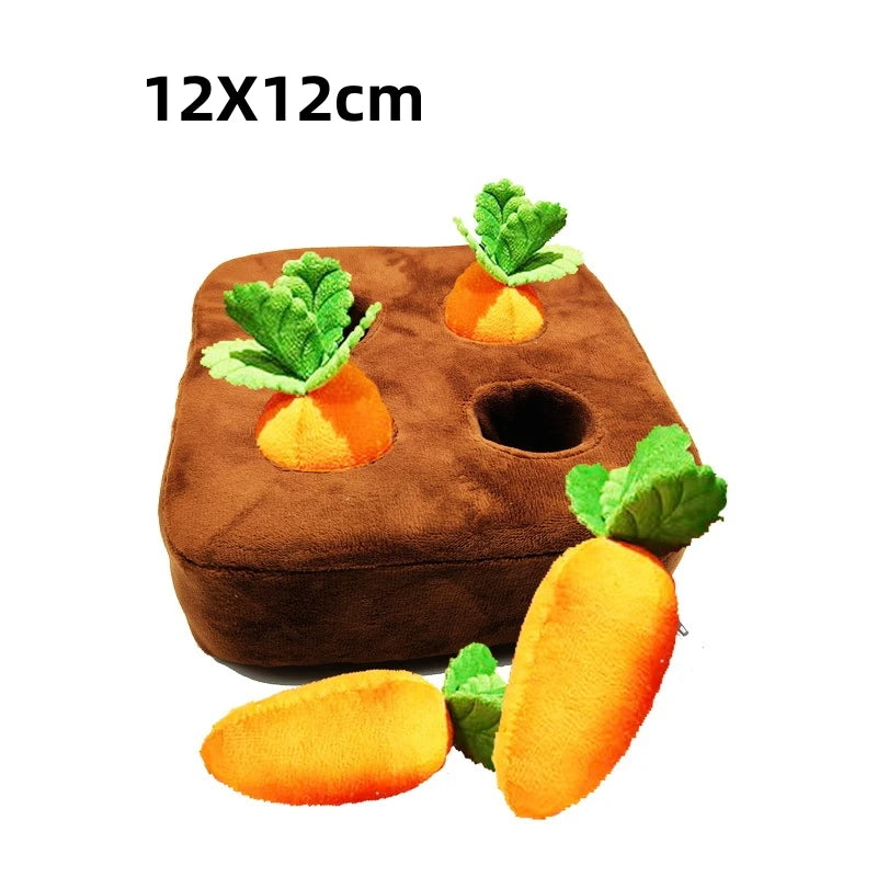 Carrot Plush Dog Puzzle & Nosework Toy