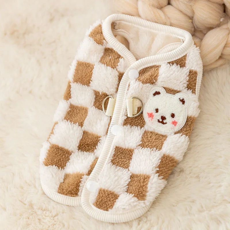 Fleece Button Jacket for Cats & Small Dogs