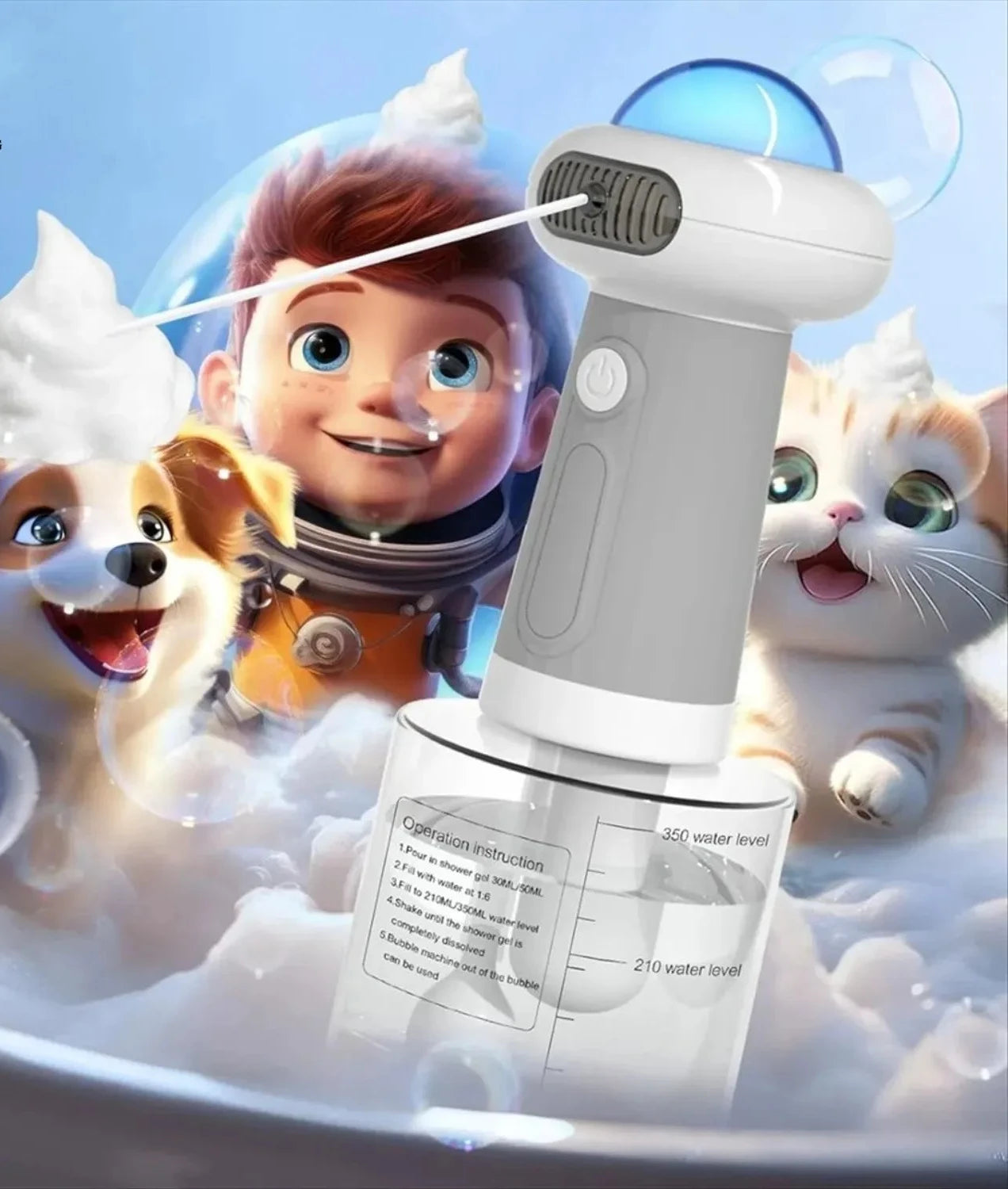 Electric Foam Soap Dispenser - Rechargeable & Waterproof