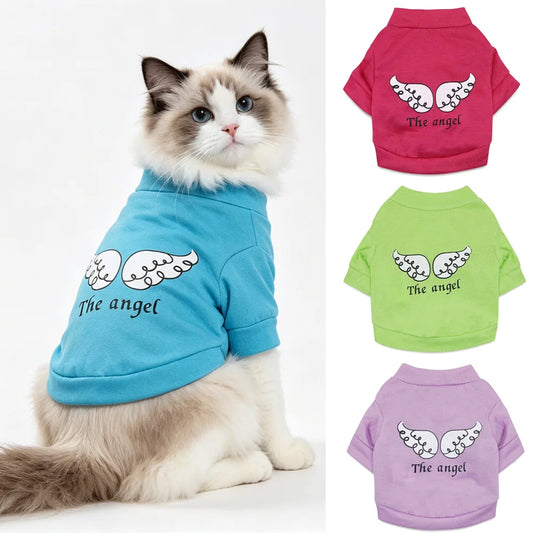 "The Angel" Wings Print Cotton Pet T-Shirt