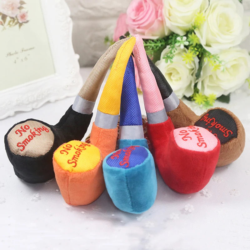 Squeaky Plush Slipper Chew Toy for Small Dogs