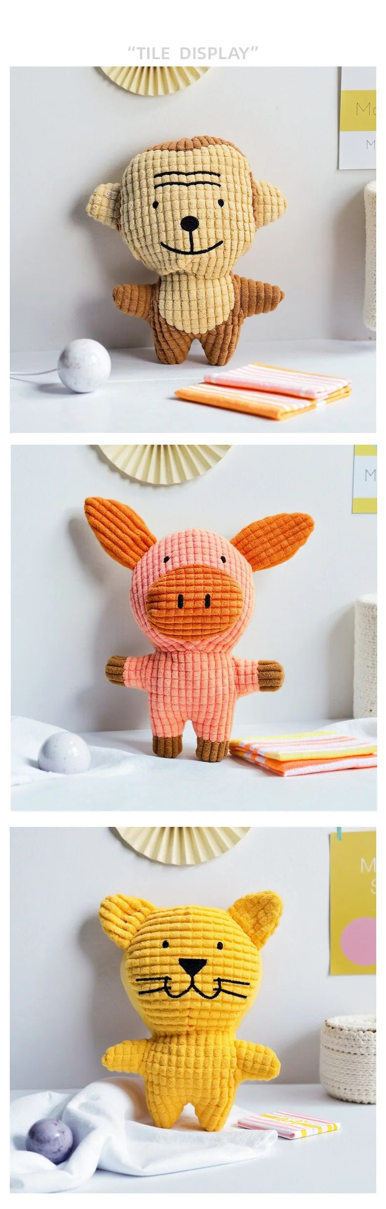 Squeaky Cartoon Plush Toy for Dogs & Cats