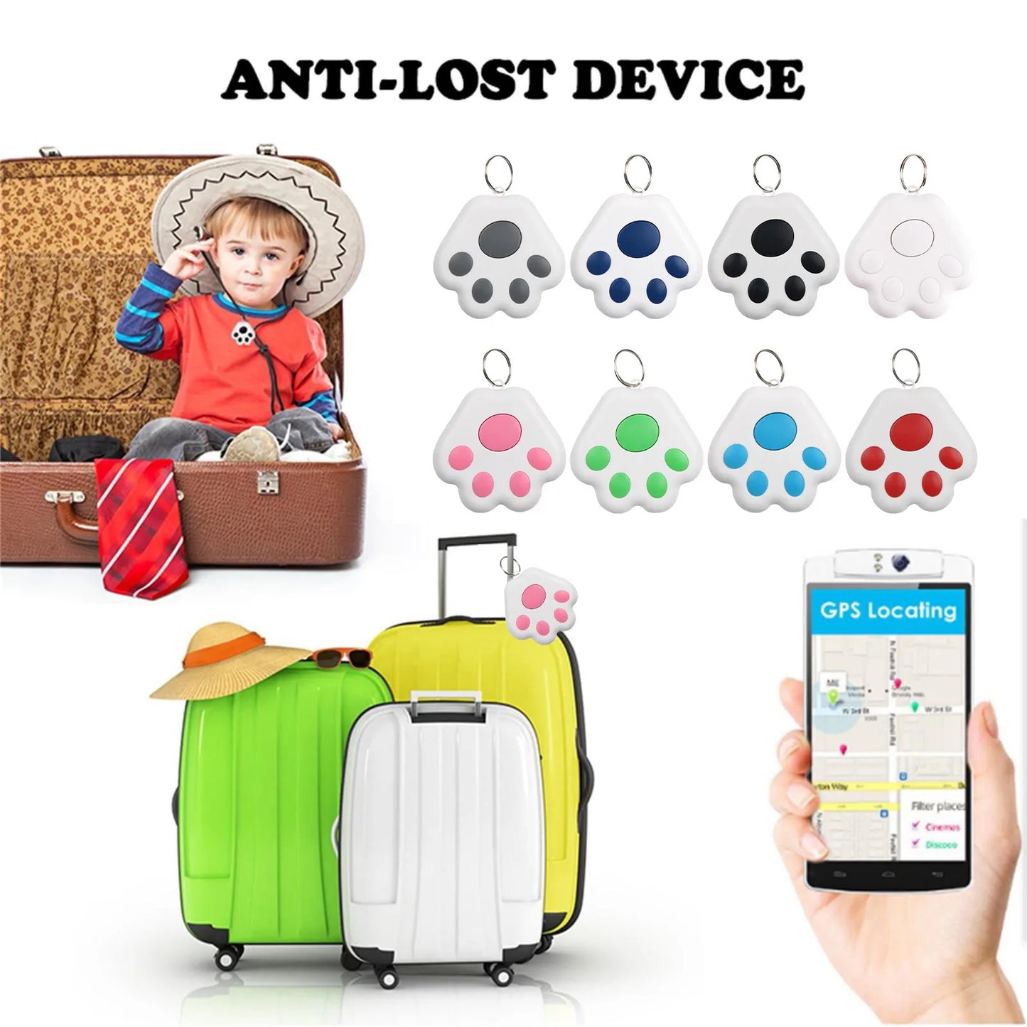 Dog Claw Bluetooth Anti-Lost Tracker Tag for Pets, Keys & Bags