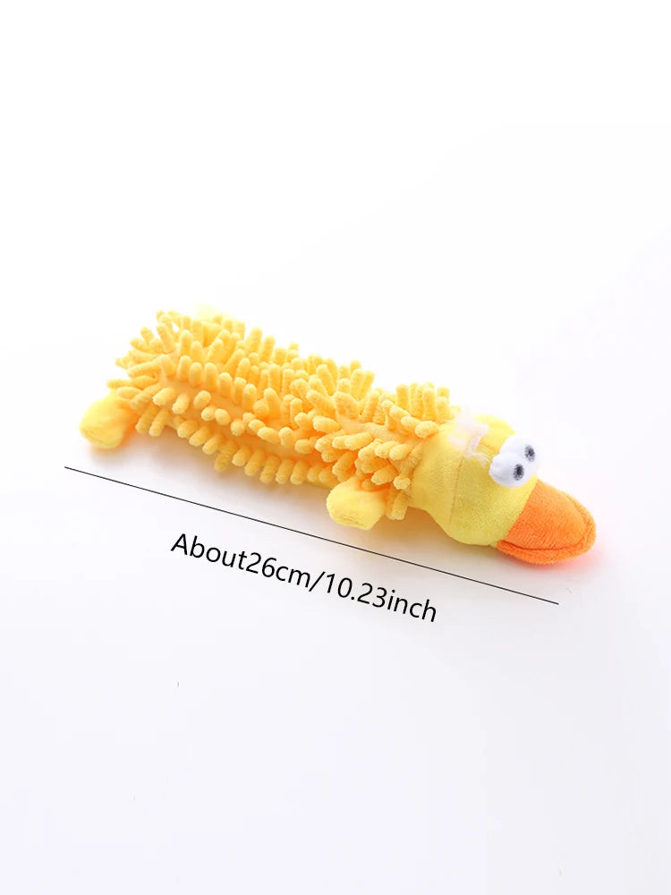 Squeaky Plush Dog Toy – Soft Fleece Chew & Teeth Grinding Toy