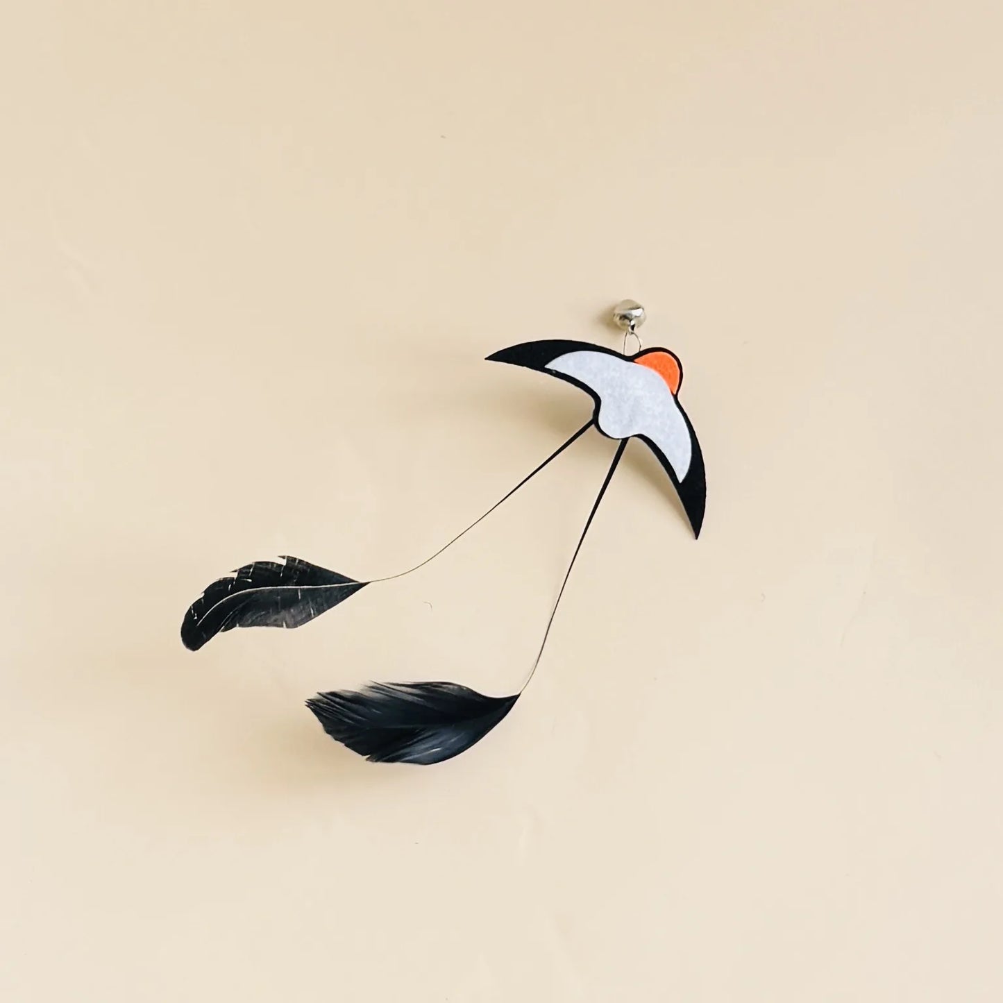 Baguette interactive avec plumes et clochette pour chat