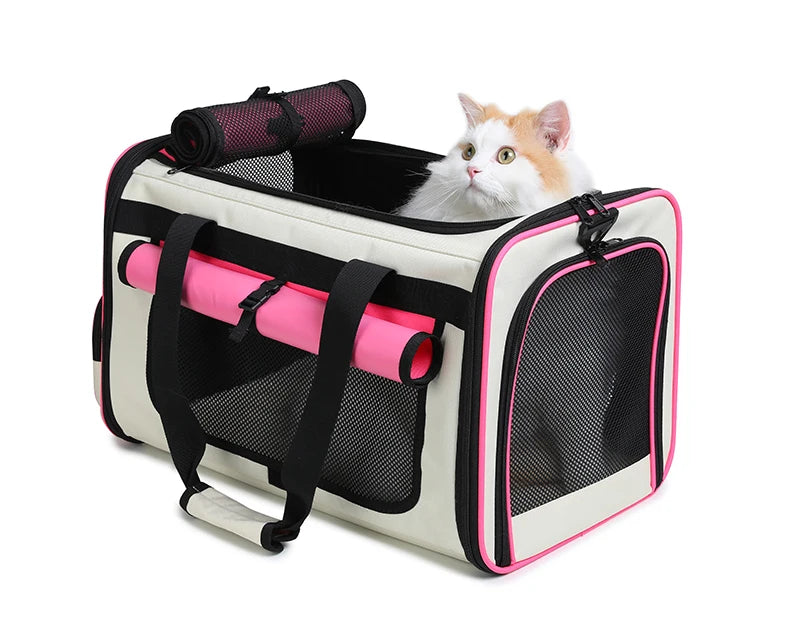 Airline Approved Collapsible Soft-Sided Pet Carrier — Travel Cat & Dog Carrying Case