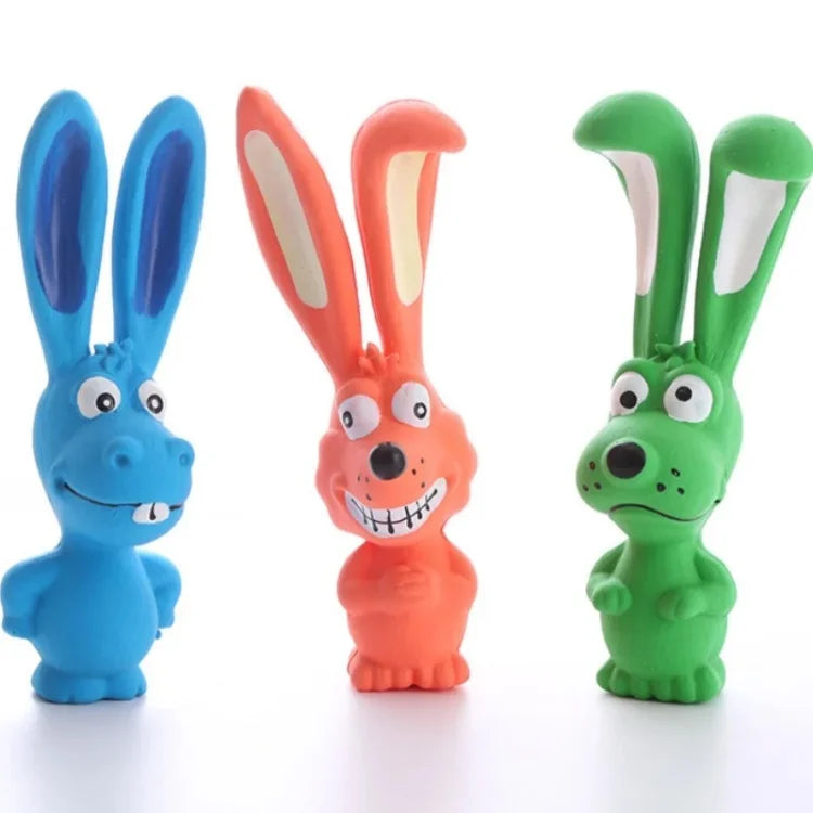 Squeaky Rabbit Latex Dog Chew Toy
