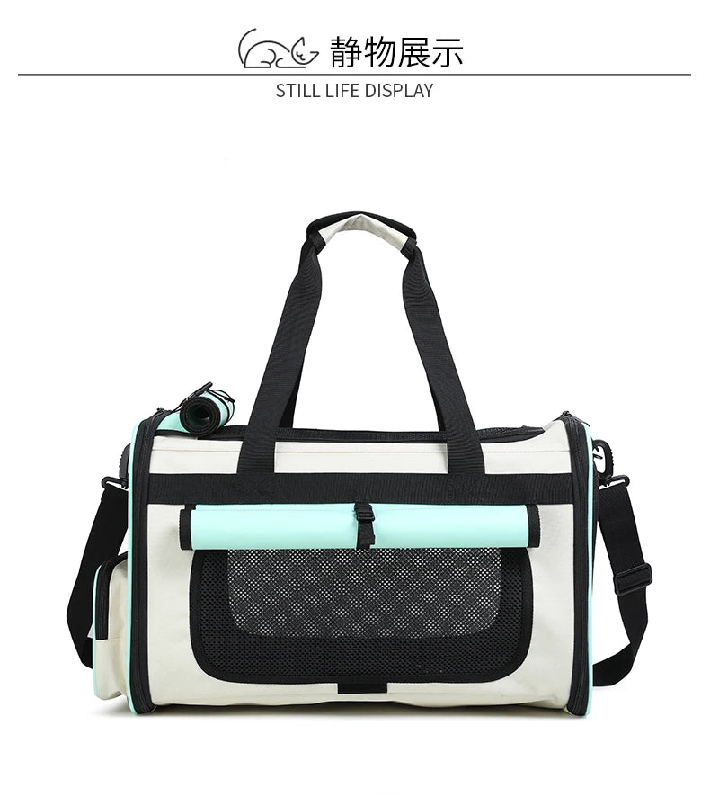 Airline Approved Collapsible Soft-Sided Pet Carrier — Travel Cat & Dog Carrying Case