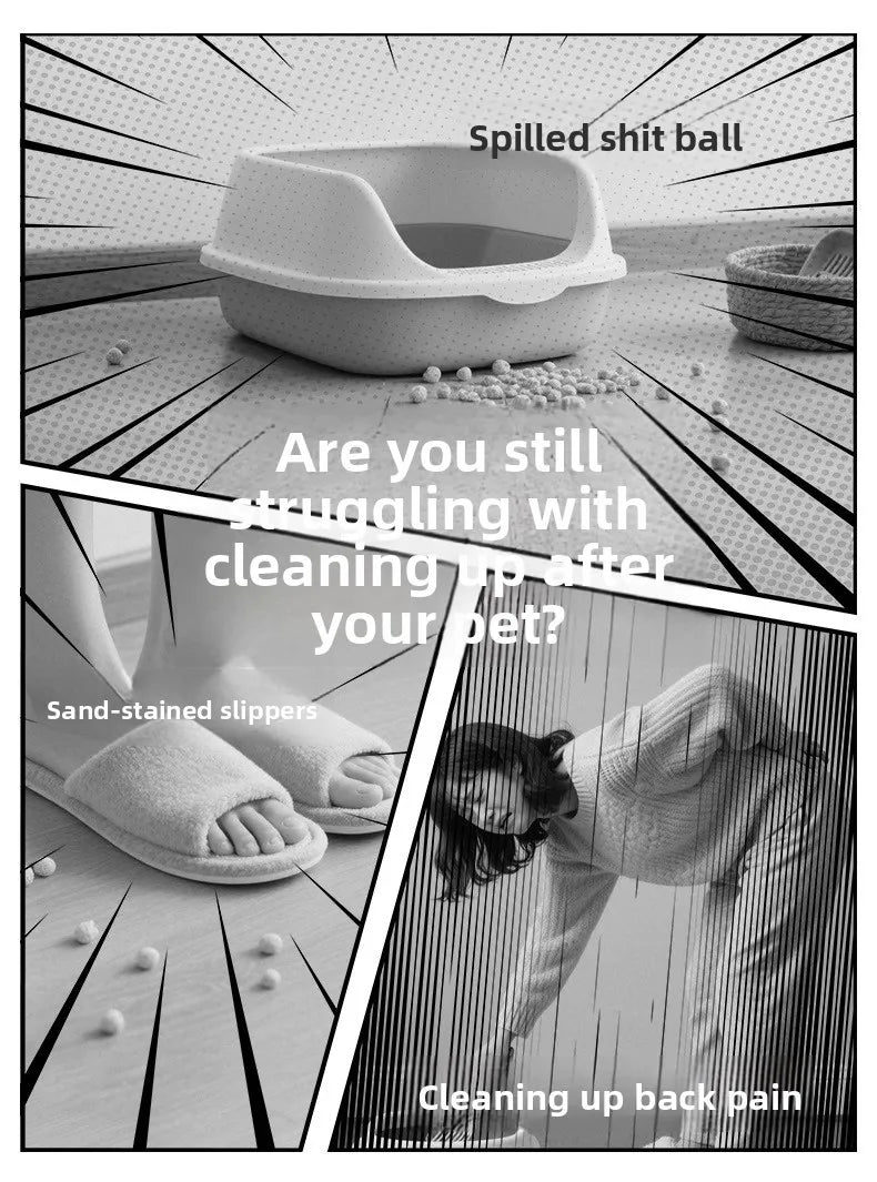 Enclosed Folding Cat Litter Box