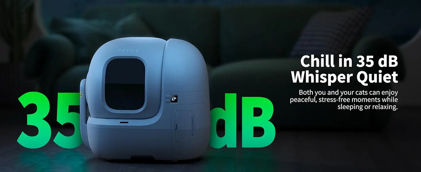 Self-Cleaning Smart Cat Litter Box with AI Camera & Odour Control