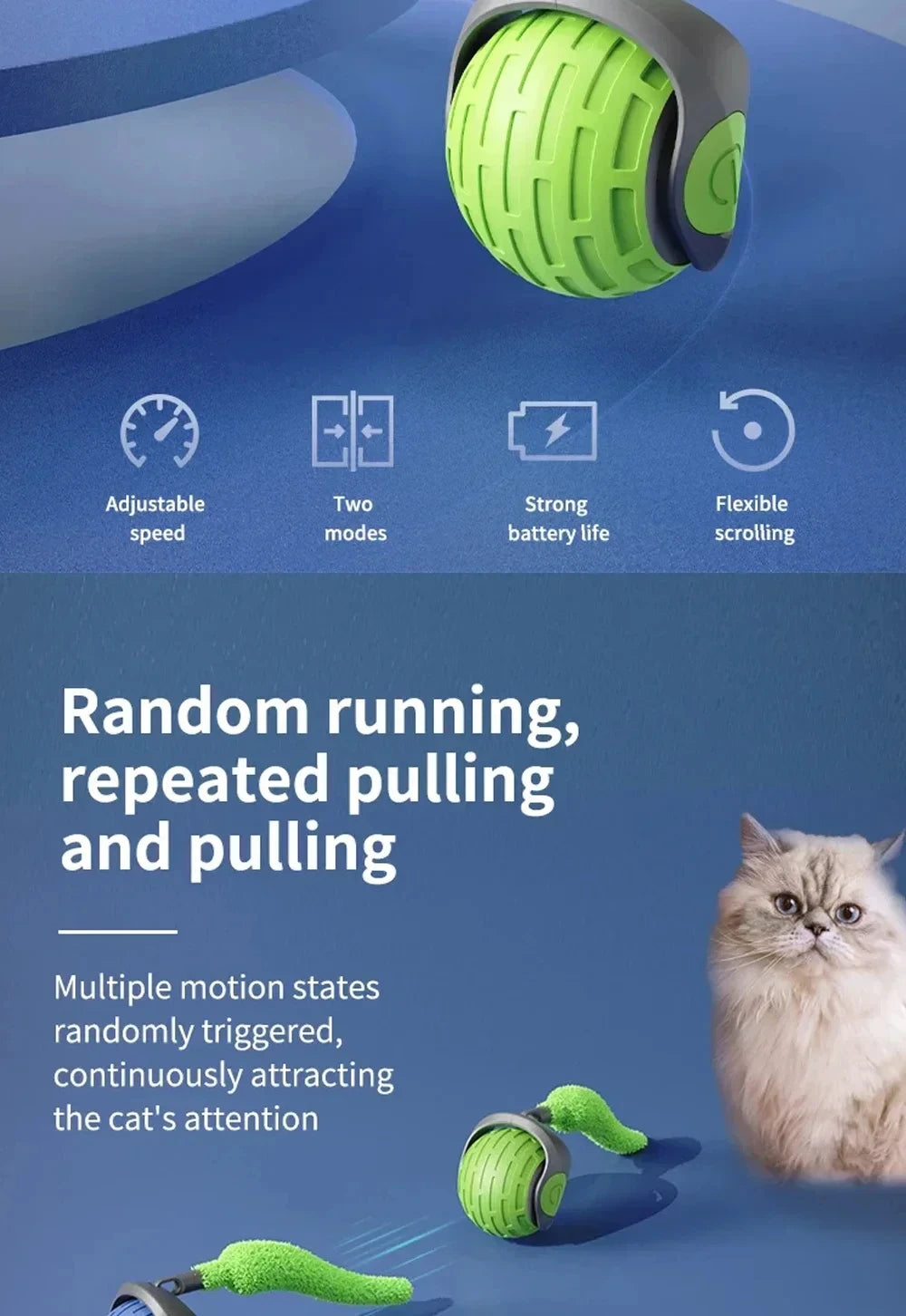 Interactive Self-Moving Cat Toy Ball