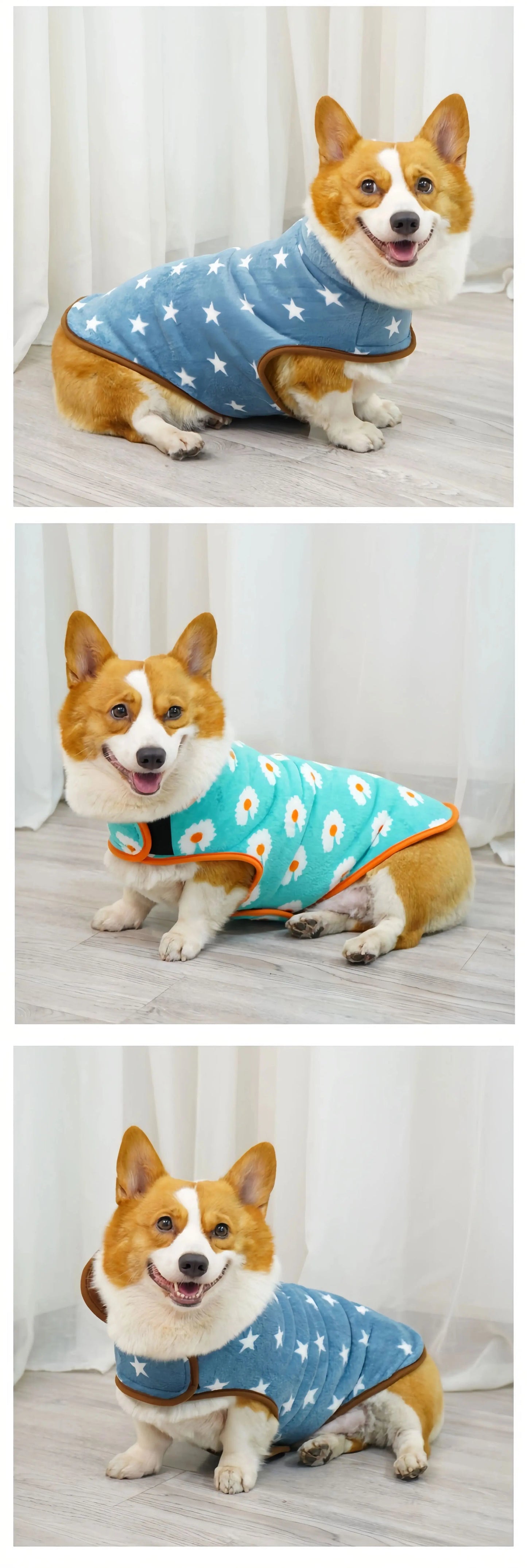 Manteau polaire à capuche pour chien avec trou pour laisse | Veste d'hiver chaude et ajustable pour chiens de petite à grande taille