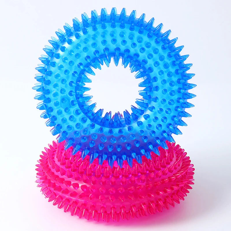 Squeaky Donut Chew Toy for Small & Medium Dogs
