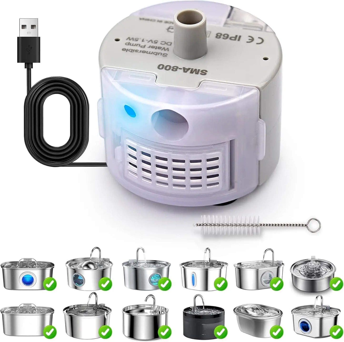 Cat Water Fountain Pump Replacement - SMA-800 Submersible Motor