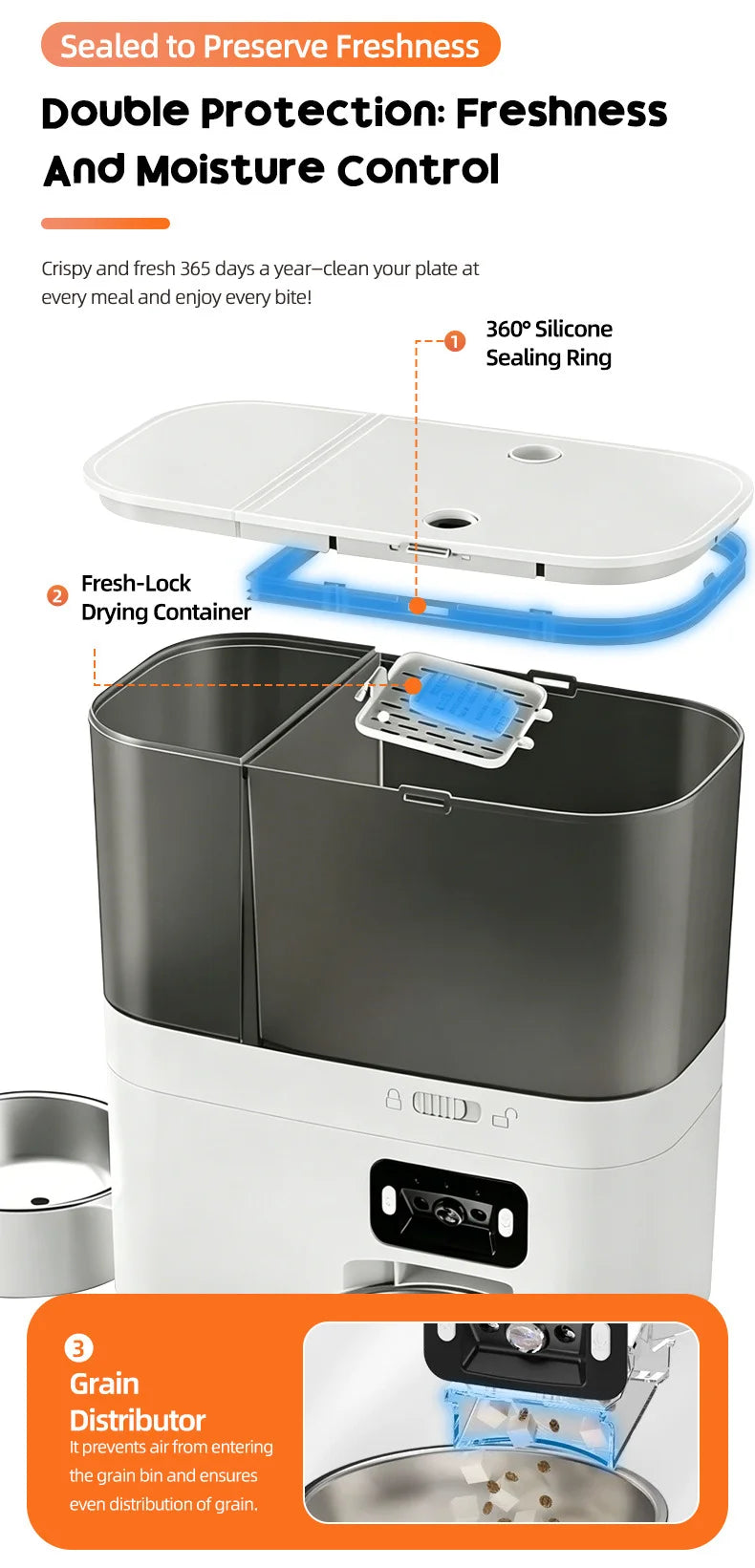5L+3L Smart Automatic Pet Feeder with Camera & Water Dispenser