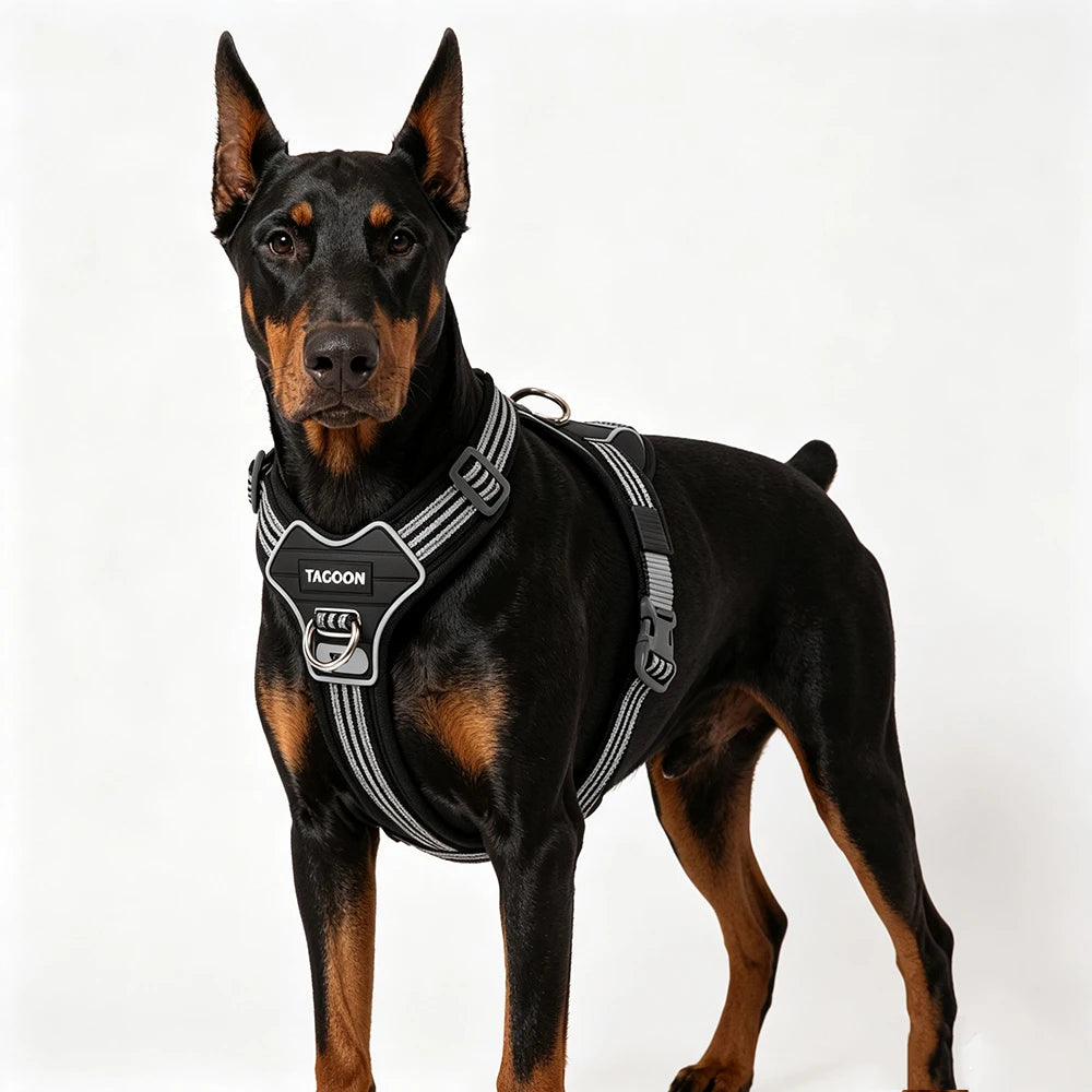 No Pull Big Dog Harness with Handle for Small Medium Large Dogs Weimaraner Doberman Pinscher Fashion Durable Pet Vest Harnesses