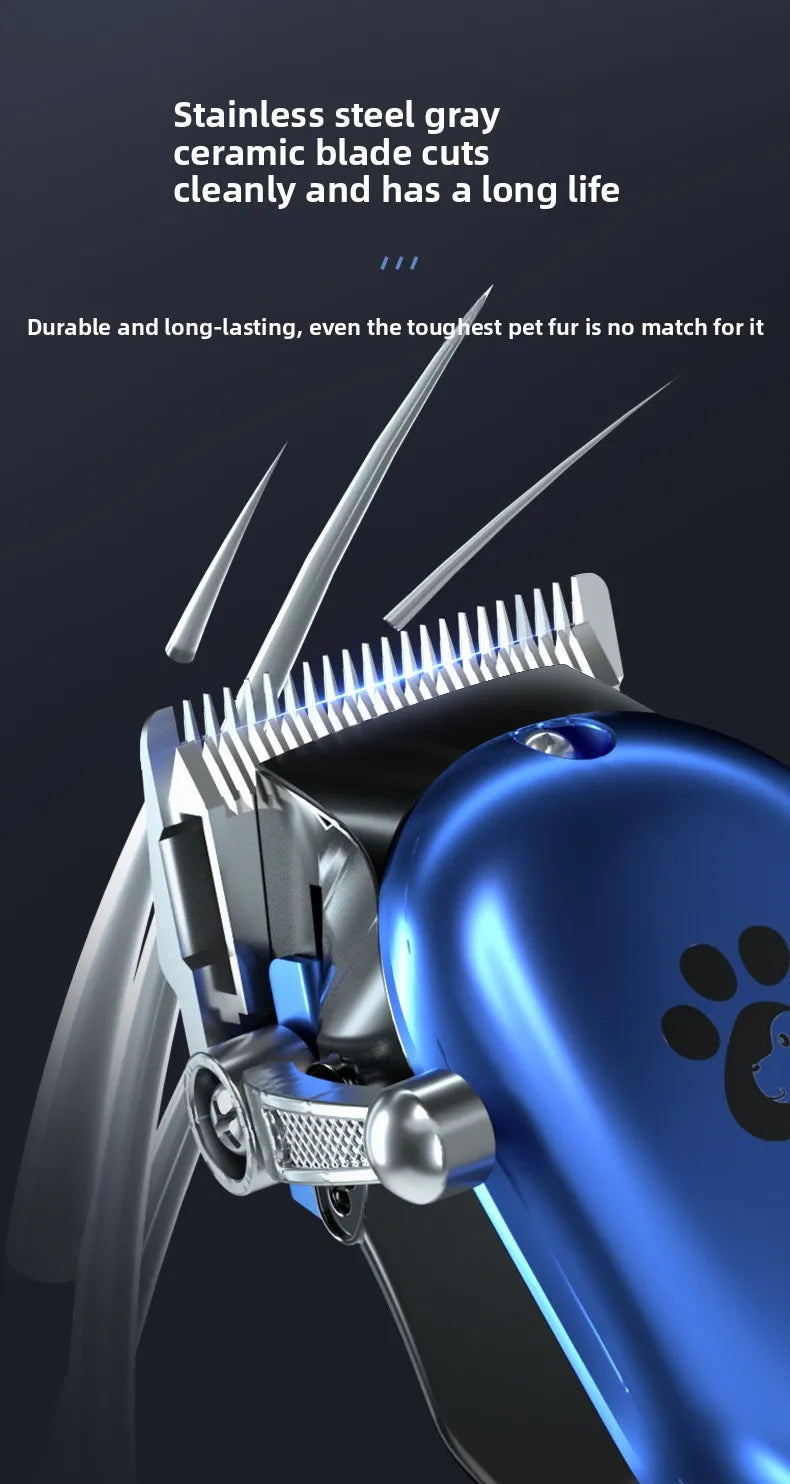 Professional Cordless Pet Grooming Clipper with LCD Display — Ultra-Quiet