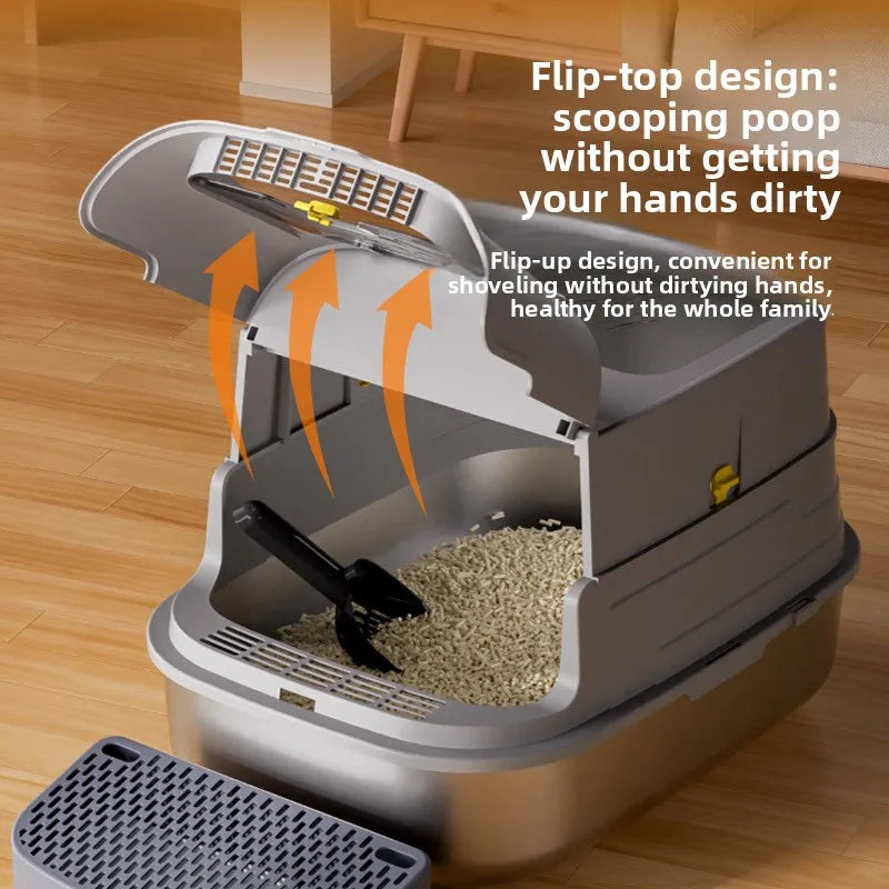Covered Cat Litter Box