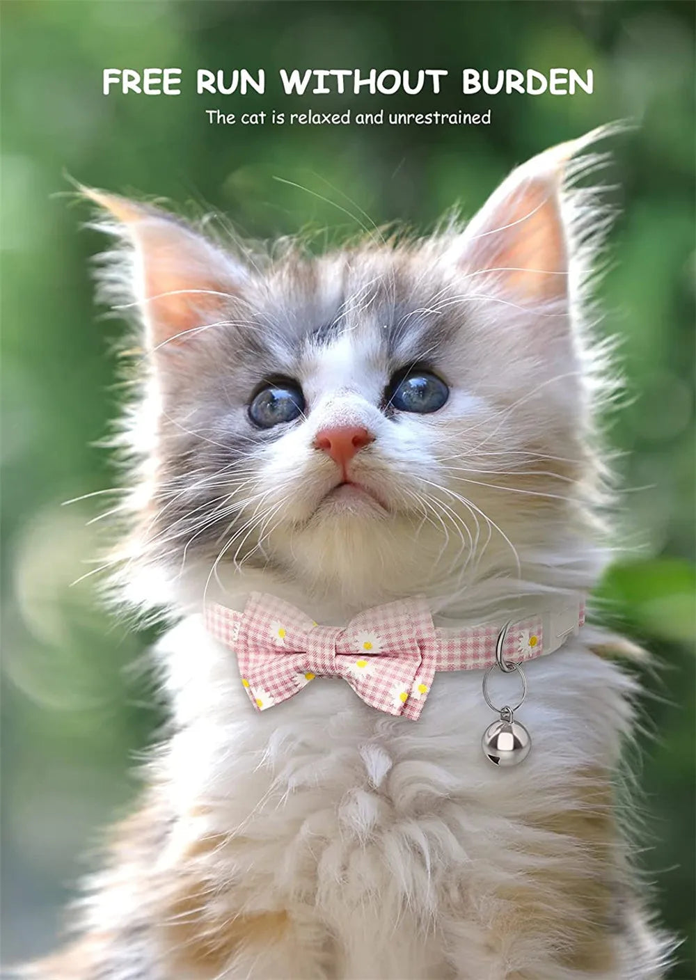 Collier de chat à dégagement rapide avec support AirTag et clochette