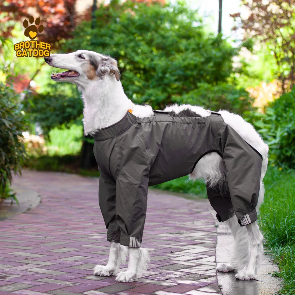 Waterproof Dog Raincoat Jumpsuit for Medium & Large Dogs