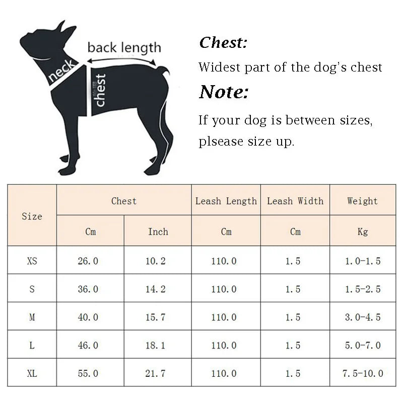 Reflective Mesh & Plaid Dog Vest Harness and Leash Set