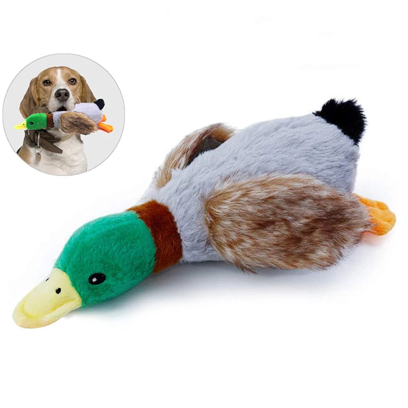 Plush Duck Squeaky Toy with Rope