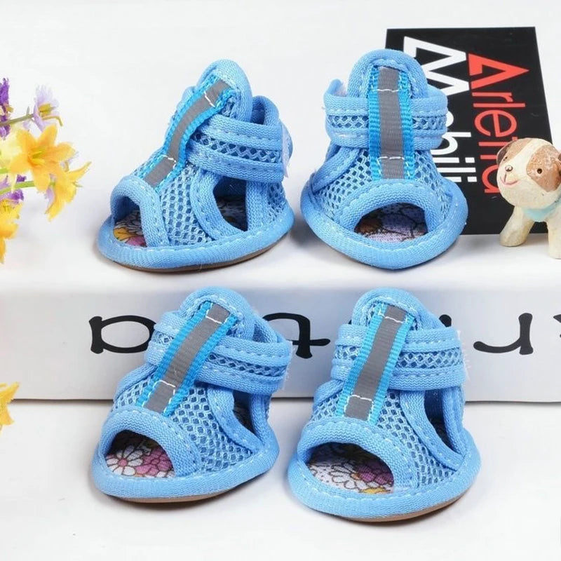 Mesh Sandal Shoes for Small Dogs & Cats — Set of 4