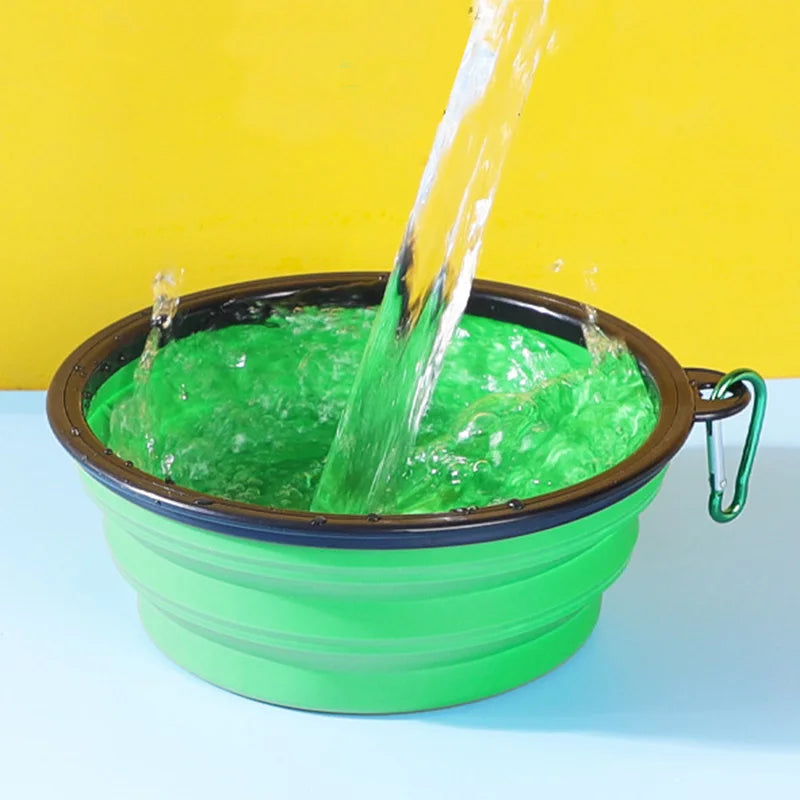 Foldable Dog Slow Feeder Travel Bowl