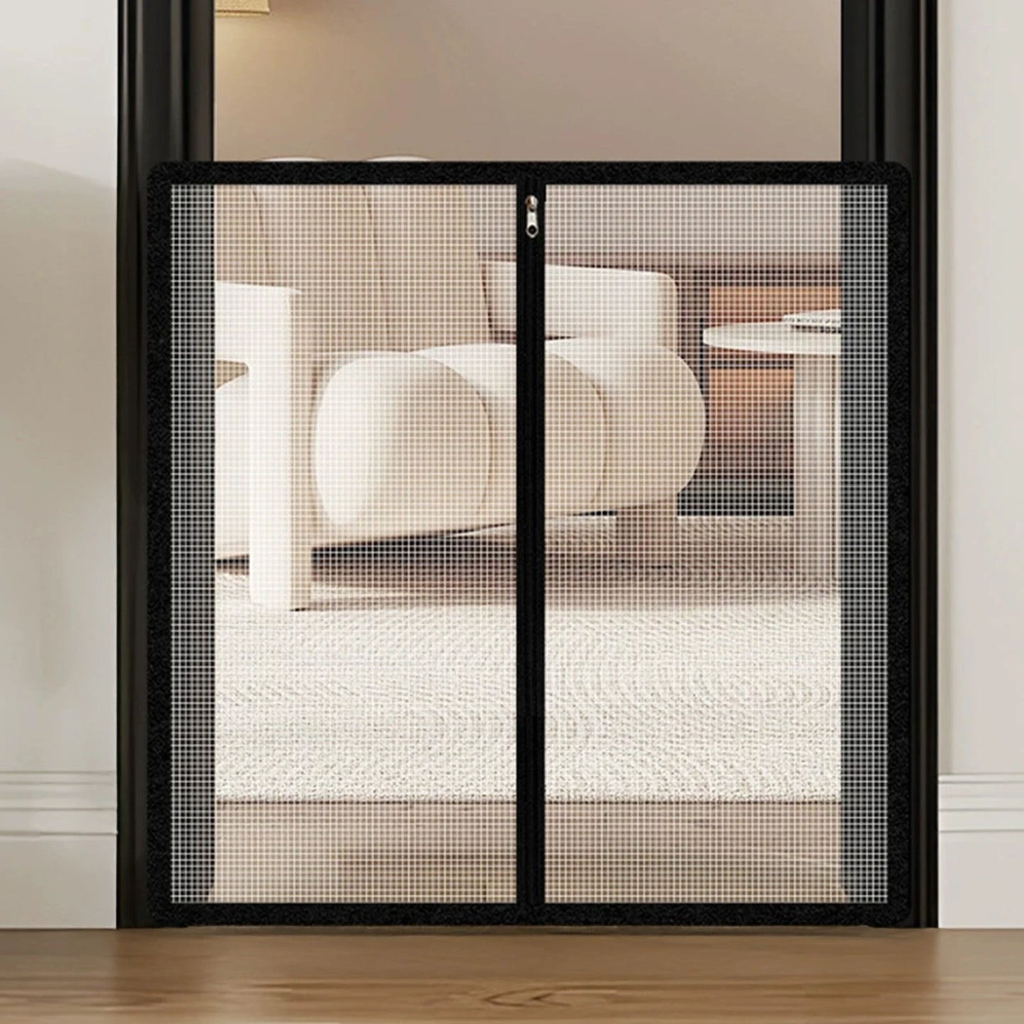 No-Drill Mesh Pet Gate Fence for Cats & Dogs
