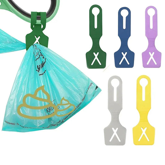 Silicone Dog Poop Bag Holder - Hands-Free Waste Bag Dispenser Clip