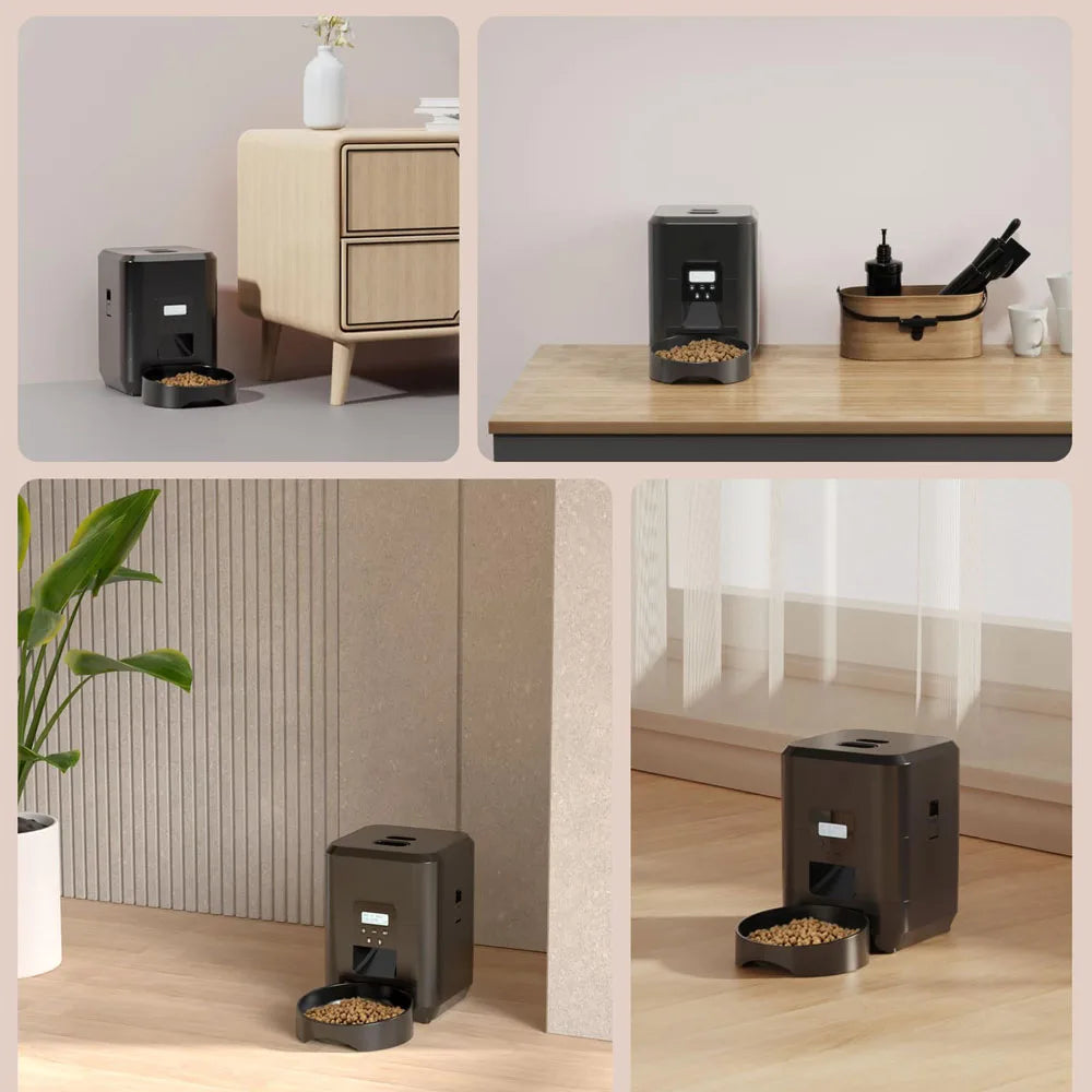 Smart Automatic Pet Feeder with LCD Display - Timed Slow Food Dispenser