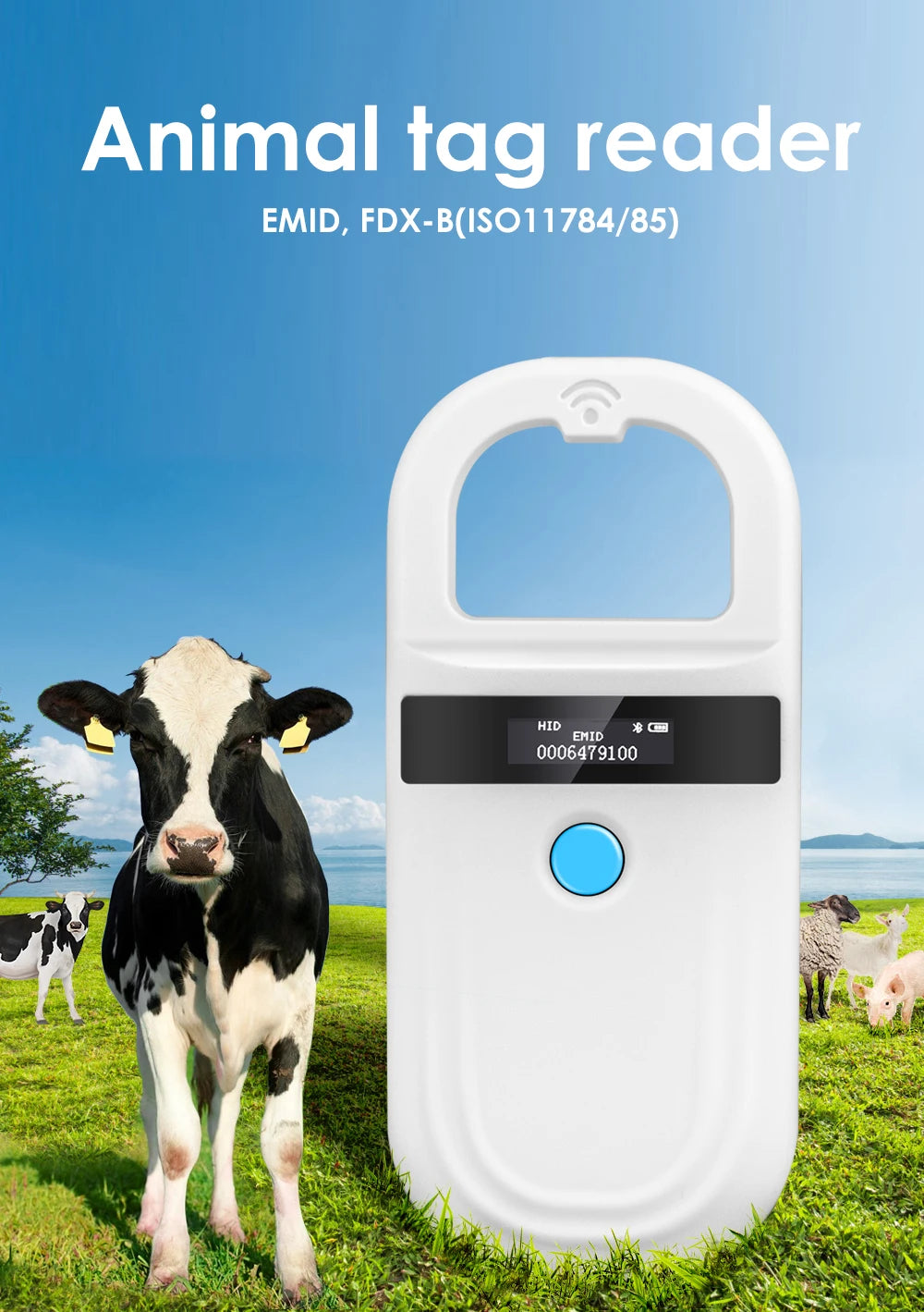 Handheld Pet Microchip Scanner & RFID Reader