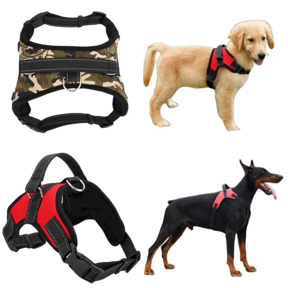 Padded Reflective Dog Harness Vest – Nylon, S to XL