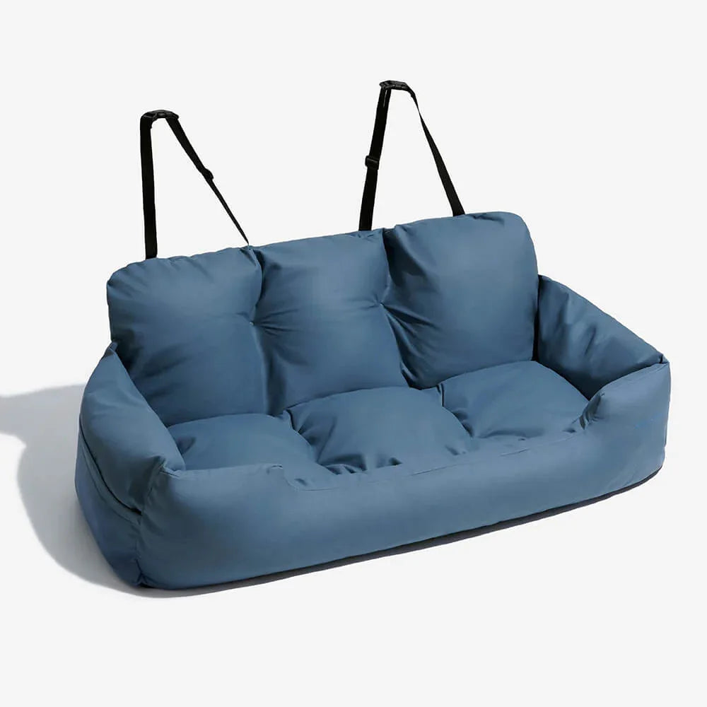 Rear Seat Dog Travel Bed with Removable Cover