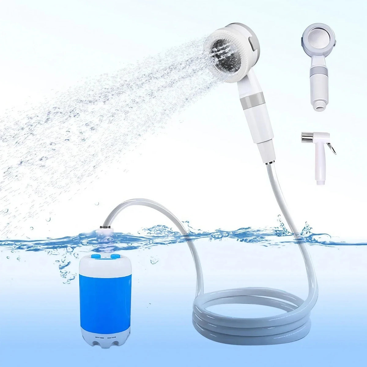 Rechargeable Portable Outdoor Shower Pump with 2m Hose