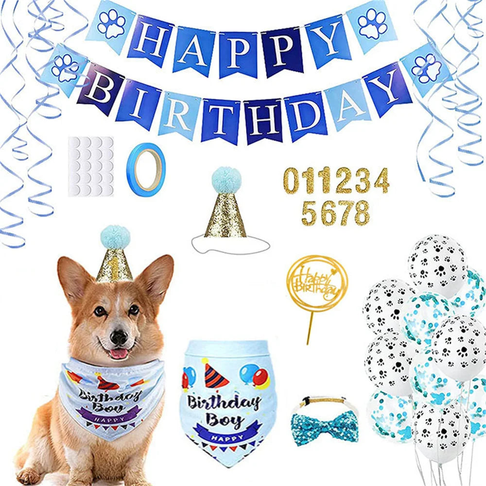 Dog Birthday Party Decoration Kit