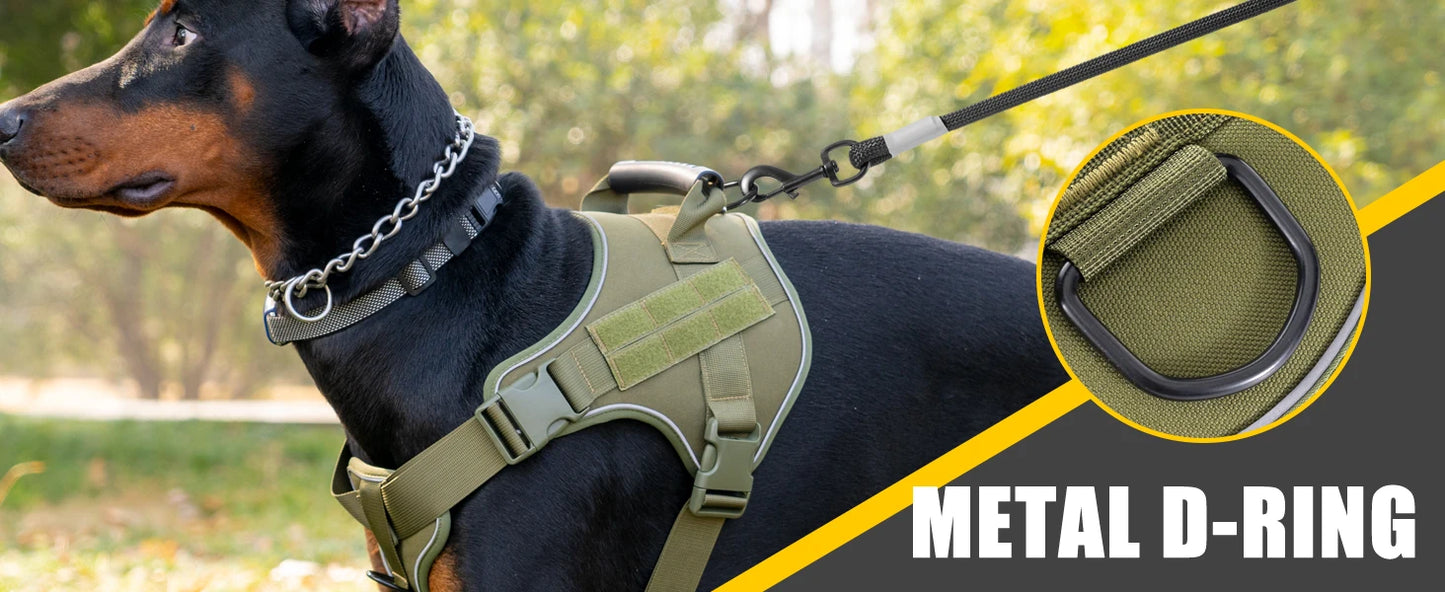 Tactical Dog Training Vest Harness – No-Escape Design