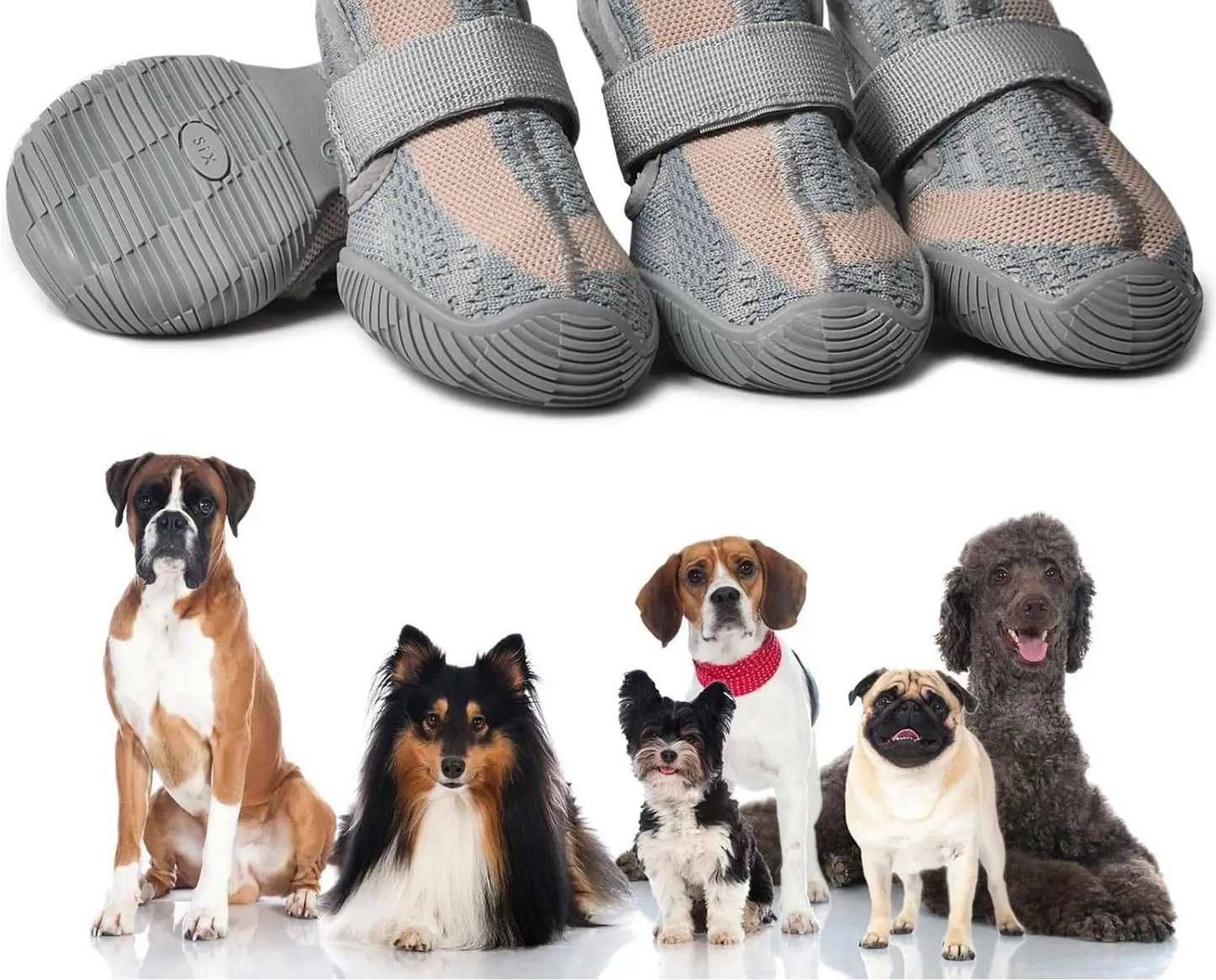 Chaussures respirantes pour chien - Chaussures en maille antidérapantes pour la marche, la course et la randonnée
